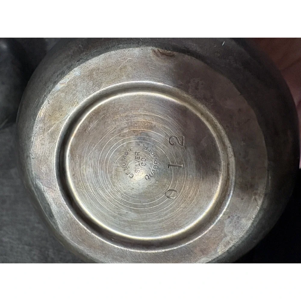 Antique Columbia Silver Co Creamer, quadruple plate. Forbes Silver Co 151 Creame
